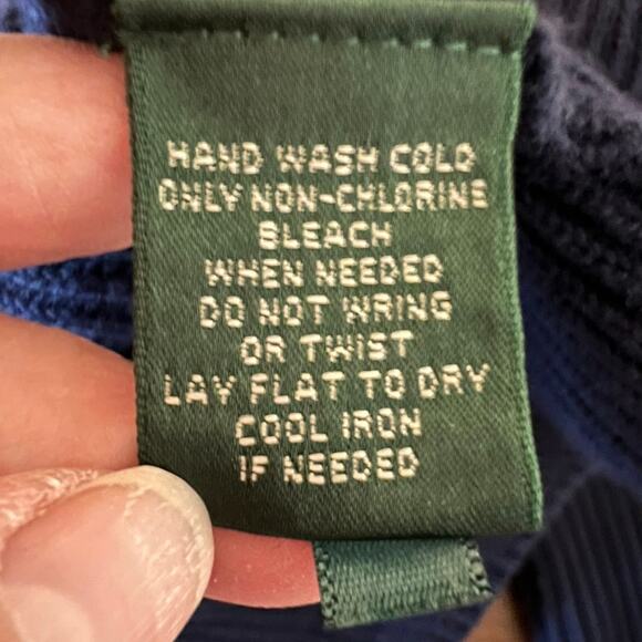 Ralph Lauren LRL Peplum Sweater Women’s Size Medium Navy Gold Buttons Nautical - Picture 6 of 11